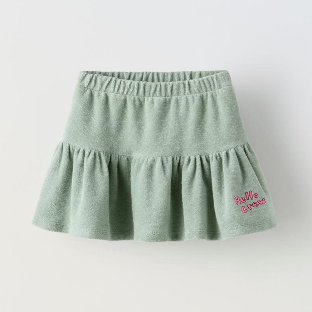 Zara embroidered Terrycloth Skirt, 2-3 years